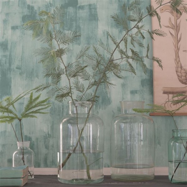 Wallpaper PDG653/07 MARMORINO - TEAL - Designers Guild