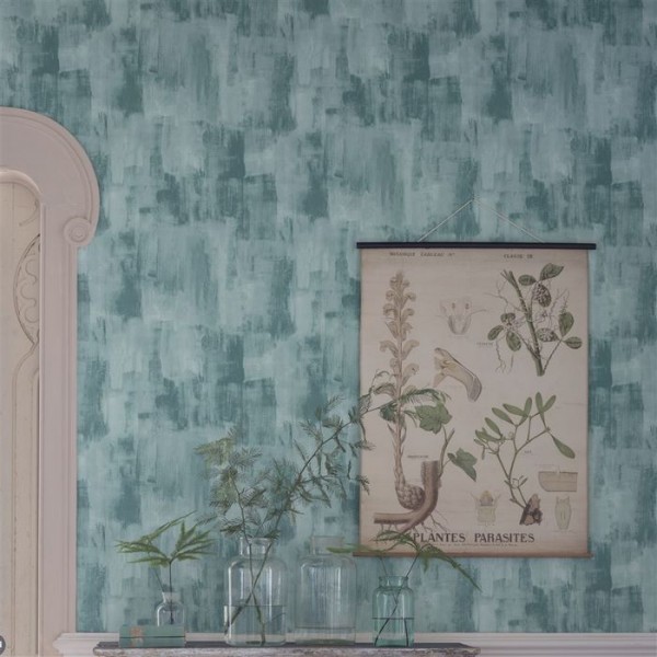 Wallpaper PDG653/07 MARMORINO - TEAL - Designers Guild