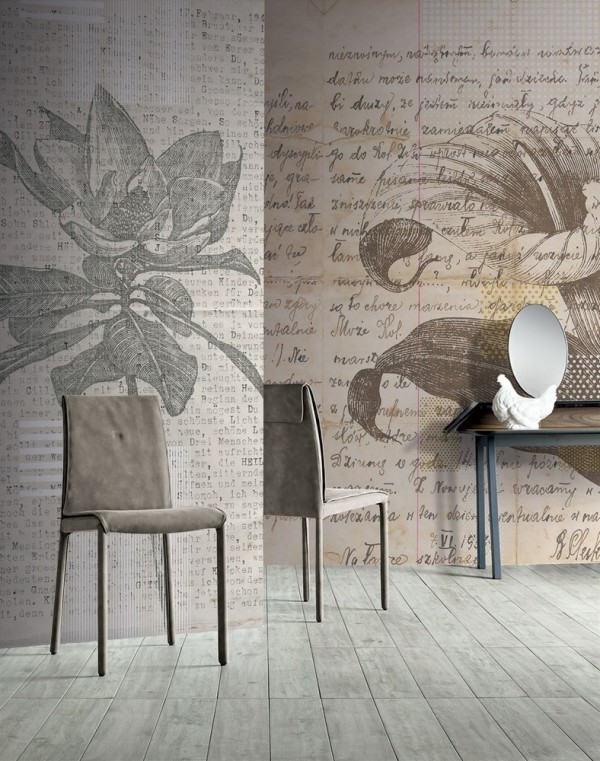Papel de parede WORDS AND FLOWERS 15161-01 - LONDON ART