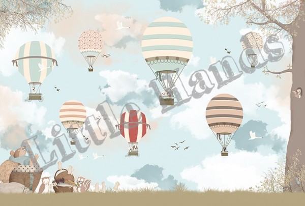Carta da Parati Balloon Ride VII - LITTLE HANDS