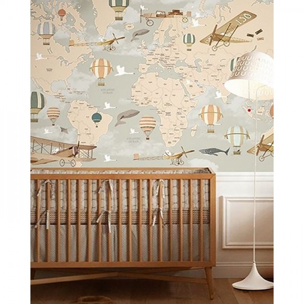 Tapete Balloon Ride World Map - LITTLE HANDS Tapete Balloon Ride World Map - LITTLE HANDS