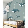 Papel de parede Whales I - LITTLE HANDS