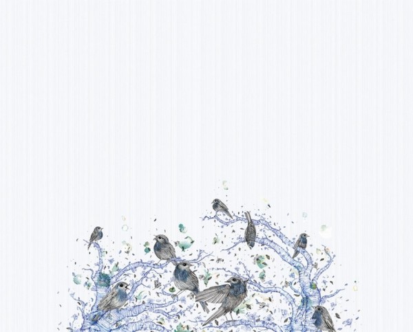 Carta da Parati BRANCHES INKHFRI1801 - INKIOSTRO BIANCO