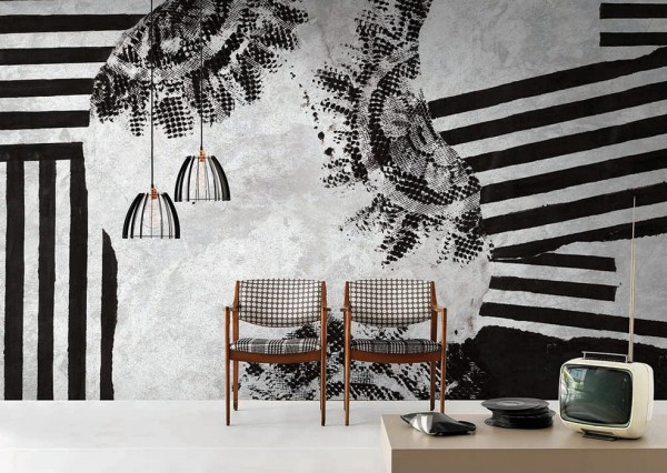 Papel de parede BLACK LACE INKURVI1801 - INKIOSTRO BIANCO