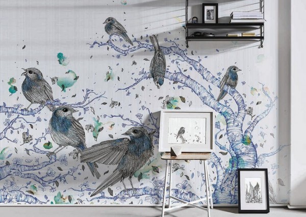 Carta da Parati BRANCHES INKHFRI1801 - INKIOSTRO BIANCO