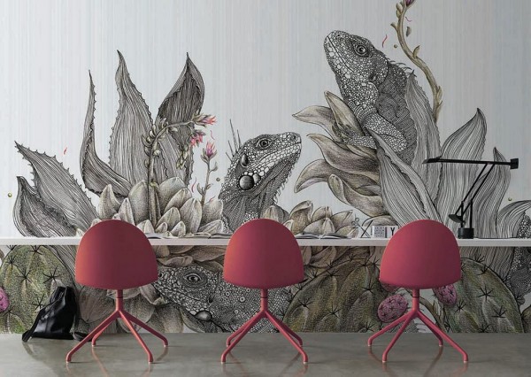 Papier peint IGUANAS INKYJAR1801 - INKIOSTRO BIANCO