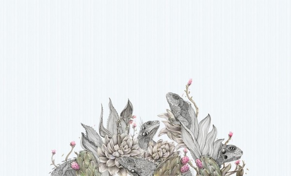 Papier peint IGUANAS INKYJAR1801 - INKIOSTRO BIANCO
