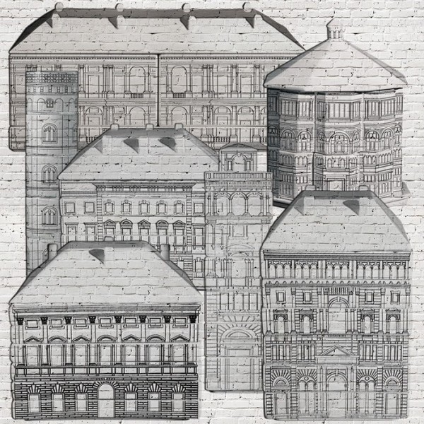 Papier peint PALACE INKDLBN15 - INKIOSTRO BIANCO Papier peint PALACE INKDLBN15 - INKIOSTRO BIANCO