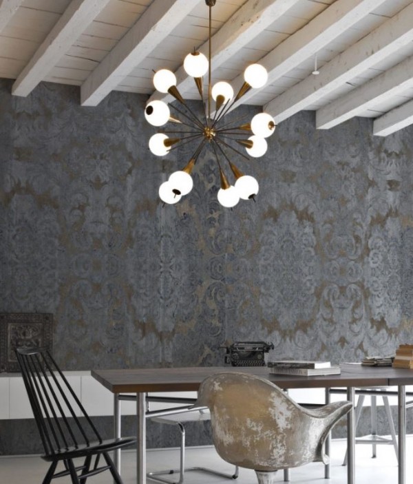 Papier peint DAMASKED CONCRETE INKOYRN1505 - INKIOSTRO BIANCO