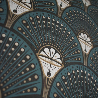 Carta da Parati Deco Martini Teal DVS002  - DIVINE SAVAGES