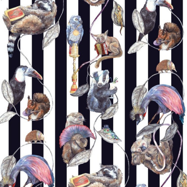 Papel Pintado HACKNEY EMPIRE MIDNIGHT STRIPE - HOUSE OF HACKNEY
