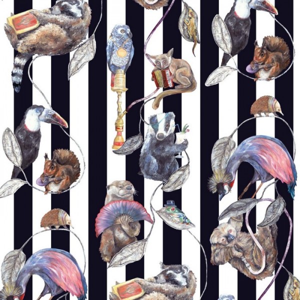 Papel de parede HACKNEY EMPIRE MIDNIGHT STRIPE - HOUSE OF HACKNEY Papel de parede HACKNEY EMPIRE MIDNIGHT STRIPE - HOUSE OF HACKNEY