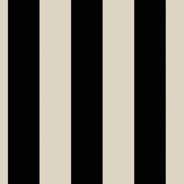 Papel Pintado MONO STRIPE OFF BLACK OYSTER - HOUSE OF HACKNEY