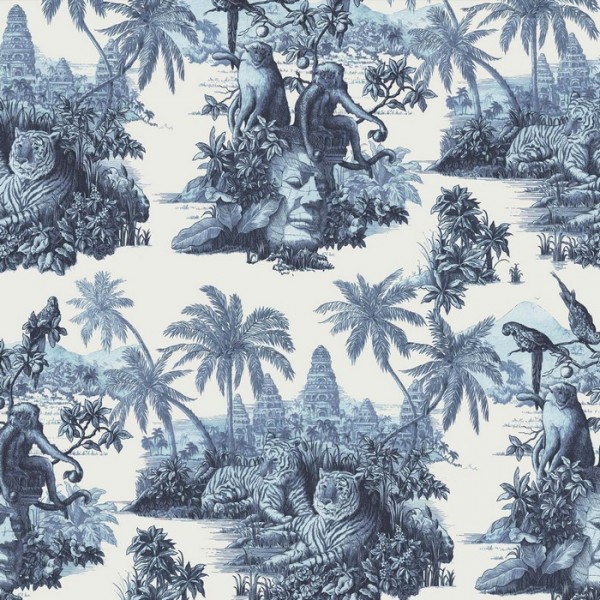 Papier peint SUMATRA OFF WHITE & AZURE - HOUSE OF HACKNEY Papier peint SUMATRA OFF WHITE & AZURE - HOUSE OF HACKNEY