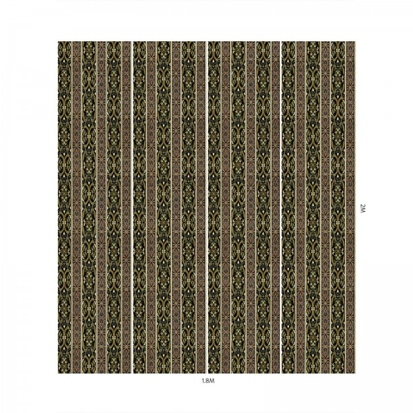 Papier peint MAMOUNIA MOSS GREEN BLACK - HOUSE OF HACKNEY
