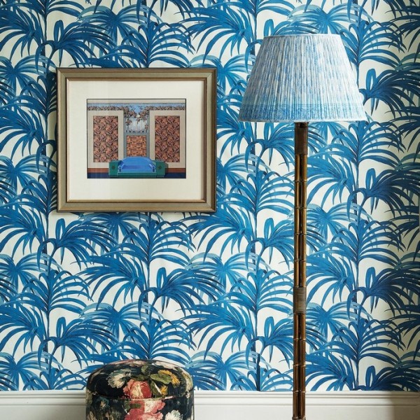 Tapete PALMERAL WHITE AZURE - HOUSE OF HACKNEY