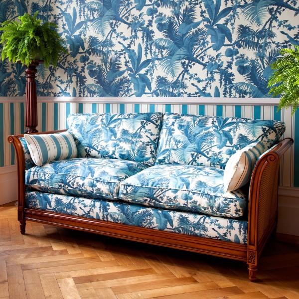 Tapete PAMPAS OFF WHITE CERULEAN - HOUSE OF HACKNEY