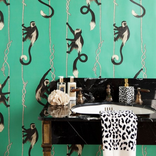 Papier peint TROOP PARAKEET GREEN - HOUSE OF HACKNEY