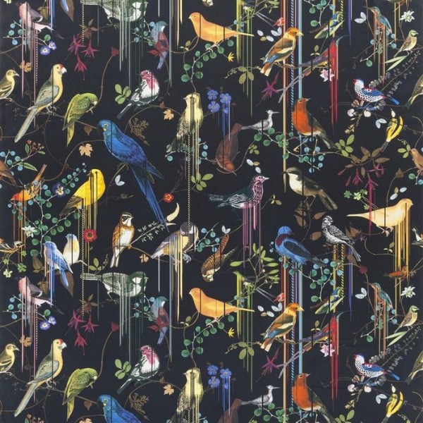Tecido FCL7024/02 BIRDS SINFONIA-CREPUSCULE CHRISTIAN LACROIX