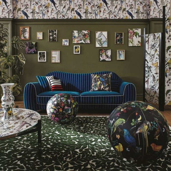 Tecido FCL7024/02 BIRDS SINFONIA-CREPUSCULE CHRISTIAN LACROIX