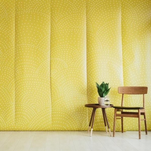 Tapete CRESCENT POLKA DOTS MURAL MUSTARD - ANEWALL Tapete CRESCENT POLKA DOTS MURAL MUSTARD - ANEWALL