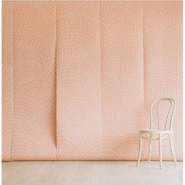 Papel Pintado CRESCENT POLKA DOTS MURAL ROSE - ANEWALL