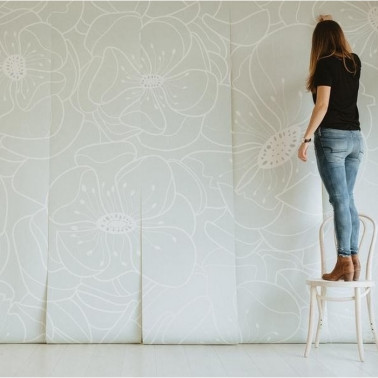 Papier peint HIBISCUS MURAL - ANEWALL
