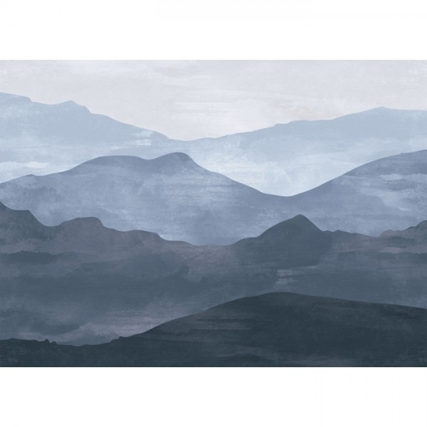 Papier peint MOUNTAIN MURAL NAVY BLUE - ANEWALL Papier peint MOUNTAIN MURAL NAVY BLUE - ANEWALL