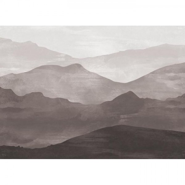 Papel de parede MOUNTAIN MURAL WARM GREY - ANEWALL Papel de parede MOUNTAIN MURAL WARM GREY - ANEWALL