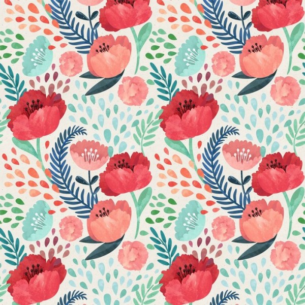 Papier peint CRIMSON POPPY MURAL - ANEWALL