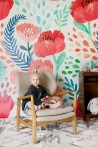 Papier peint CRIMSON POPPY MURAL - ANEWALL