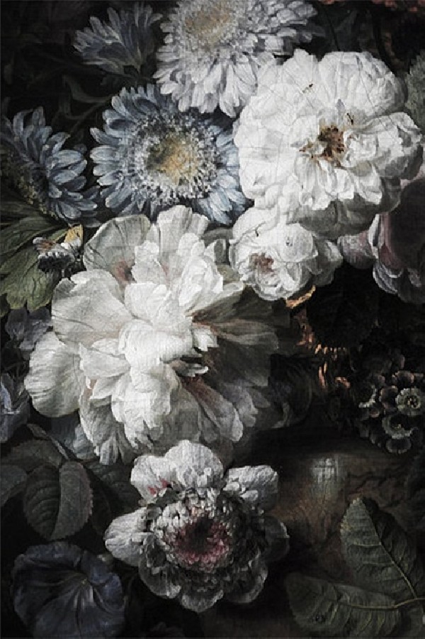Wallpaper DARK FLORAL MURAL - ANEWALL