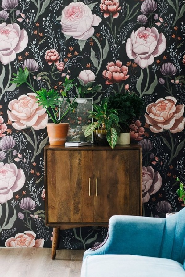 Wallpaper ROSE LE SOIR MURAL - ANEWALL