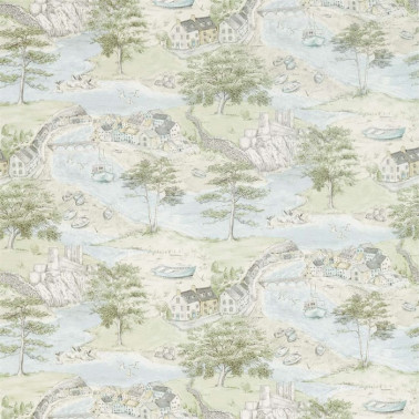 Tecido DEBB226435 SEA HOUSES Sanderson