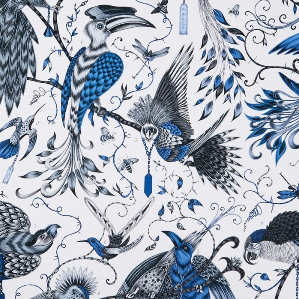 Tessuti AUDUBON BLUE F1108-01 CLARKE & CLARKE Tessuti AUDUBON BLUE F1108-01 CLARKE & CLARKE