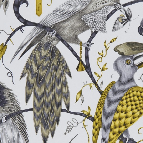 Papier peint Audubon Gold WP W0099-02 - CLARKE & CLARKE Papier peint Audubon Gold WP W0099-02 - CLARKE & CLARKE