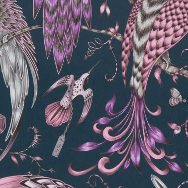 Papel Pintado Audubon Pink WP W0099-04 - CLARKE & CLARKE