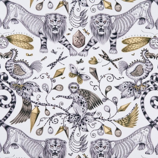 Fabric EXTINCT GOLD F1109-02 CLARKE & CLARKE Fabric EXTINCT GOLD F1109-02 CLARKE & CLARKE