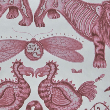 Papel de parede Extinct Magenta WP W0100-03 - CLARKE & CLARKE