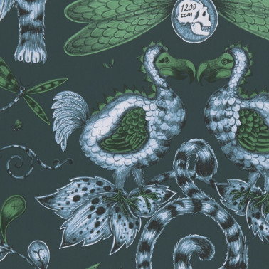 Papel Pintado Extinct Navy WP W0100-04 - CLARKE & CLARKE