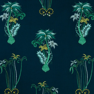 Papier peint Jungle Palms Navy WP W0101-03 - CLARKE & CLARKE