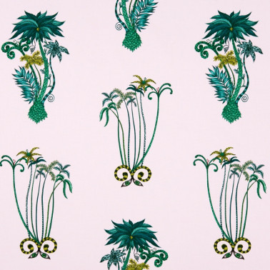 Wallpaper Jungle Palms Pink WP W0101-04 - CLARKE & CLARKE