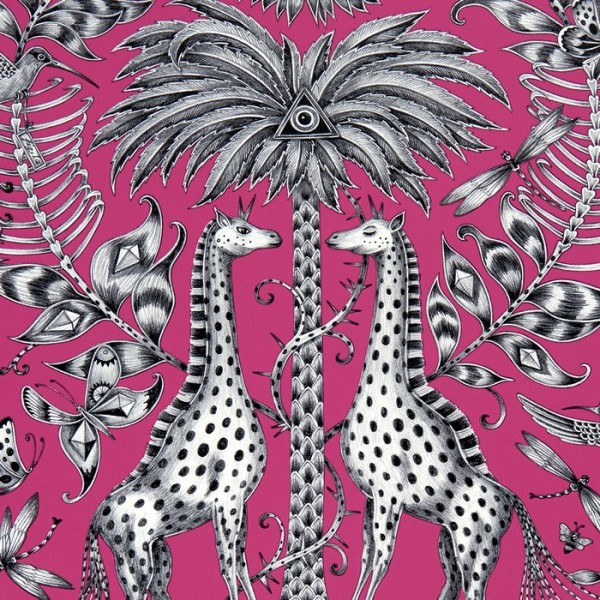 Papier peint Kruger Magenta WP W0102-04 - CLARKE & CLARKE Papier peint Kruger Magenta WP W0102-04 - CLARKE & CLARKE