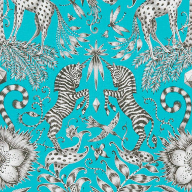 Tissus Kruger Teal Velvet F1210-01 CLARKE & CLARKE