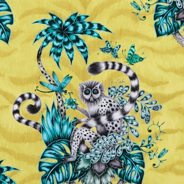 Tessuti LEMUR LIME F1112-02 CLARKE & CLARKE Tessuti LEMUR LIME F1112-02 CLARKE & CLARKE