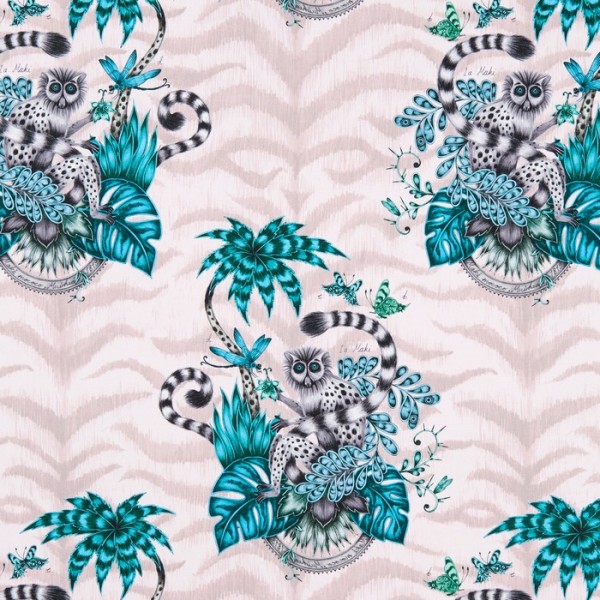 Papier peint Lemur Pink WP W0103-04 - CLARKE & CLARKE Papier peint Lemur Pink WP W0103-04 - CLARKE & CLARKE