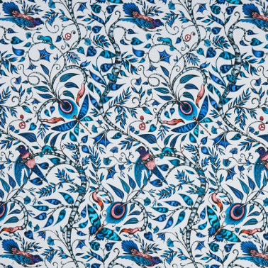 Dekostoff Rousseau Blue F1113-01 CLARKE & CLARKE