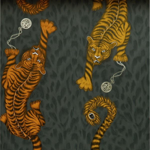 Papier peint Tigris Flame WP W0105-01 - CLARKE & CLARKE Papier peint Tigris Flame WP W0105-01 - CLARKE & CLARKE