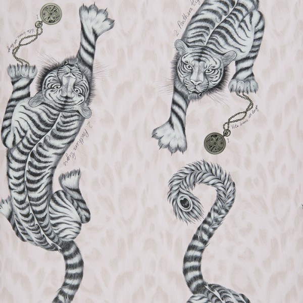 Papier peint Tigris Pink WP W0105-04 - CLARKE & CLARKE Papier peint Tigris Pink WP W0105-04 - CLARKE & CLARKE