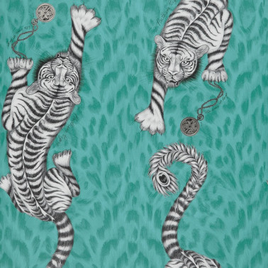 Papier peint Tigris Teal WP W0105-05 - CLARKE & CLARKE